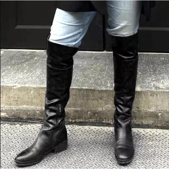 Vince Camuto Shoes - New Vince Camuto Jorshie Over the Knee Black Leather Boots Size US 6